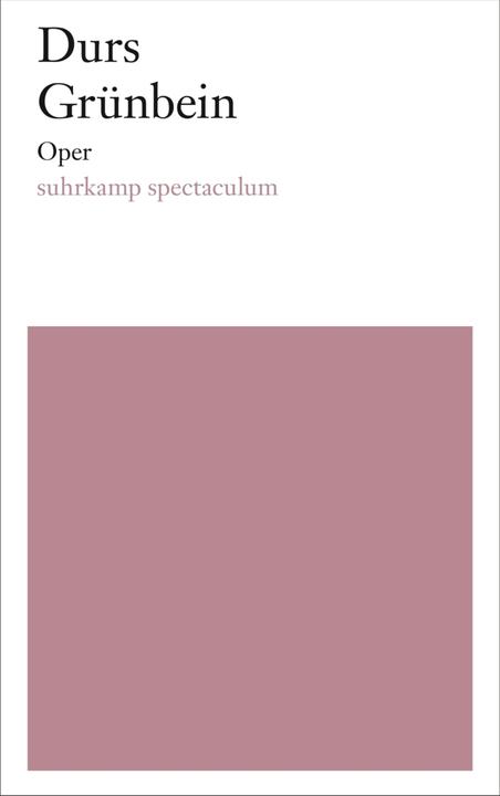 Produktbild Oper (Deutsch, Durs Grünbein, 2018)