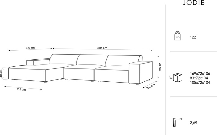 Actual product image Micadoni Jodie (Corner sofa)