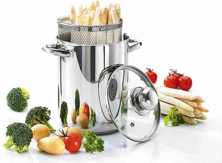Immagine prodotto Krüger Pentola per asparagi (16 cm, Pentola, Acciaio inossidabile)