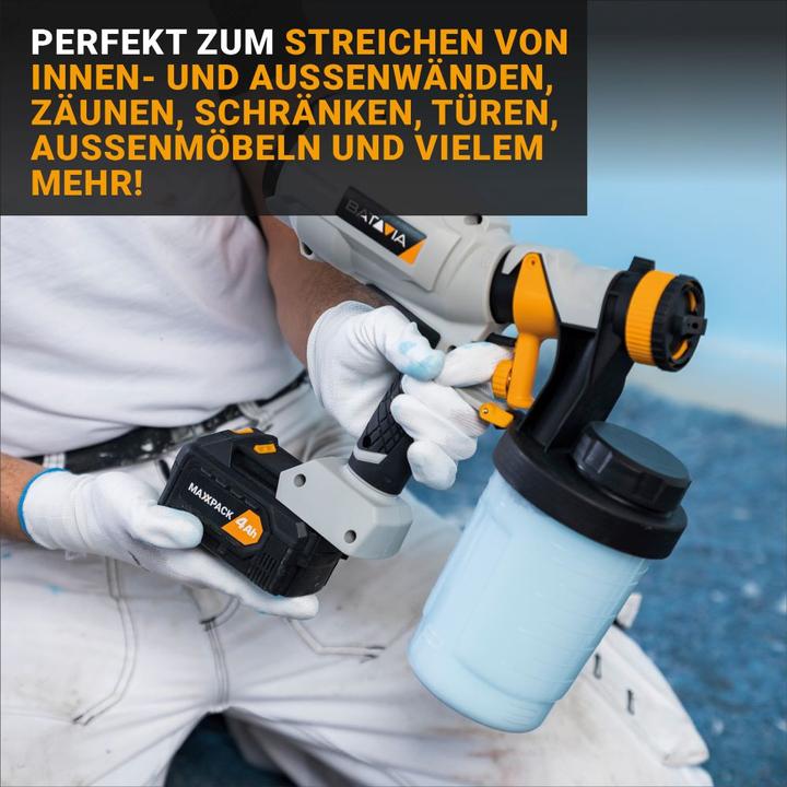 Actual product image Batavia 18V cordless paint sprayer (without battery and charger)