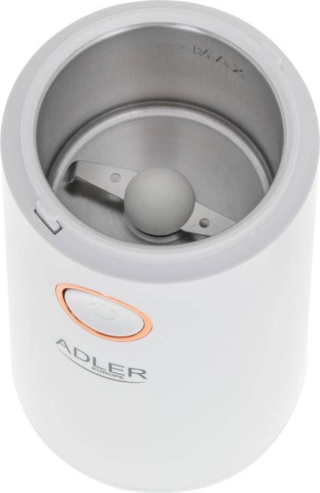 Actual product image Adler Coffee grinder AD4446wg 150 W, Coffee beans capacity 75 g, Lid safety switch, Baltas