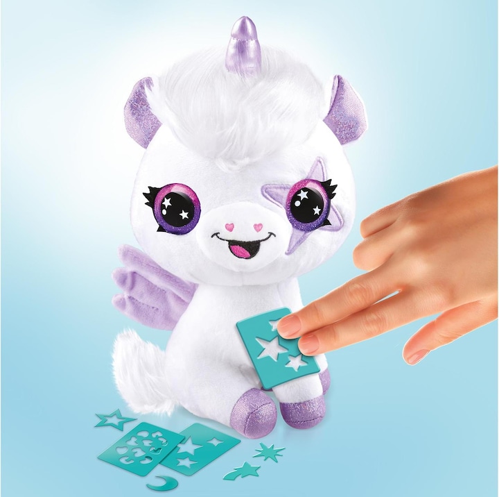 Actual product image Canal Toys Airbrush Plush - Glow in the Dark Unicorn (1274) (26 cm)