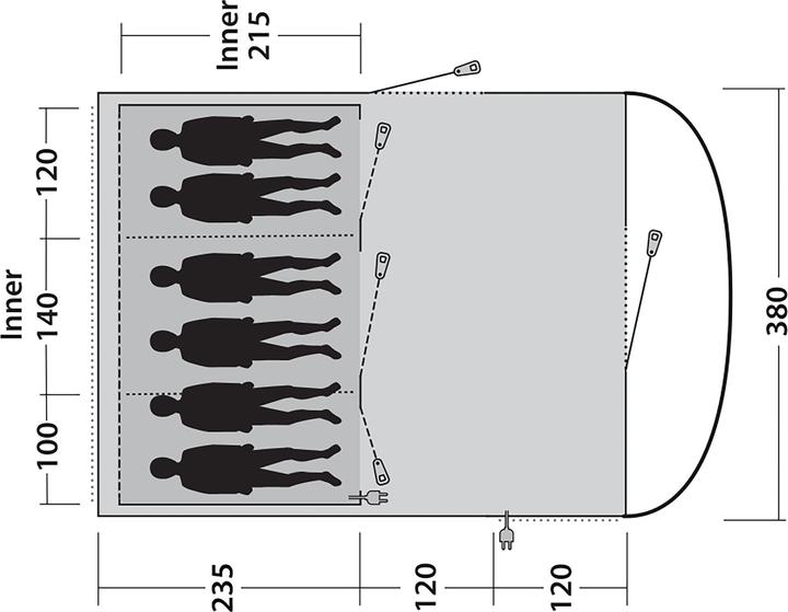 Actual product image Outwell Tent Sky 6 (111475) (Tunnel tent, 21 kg, 6 persons)