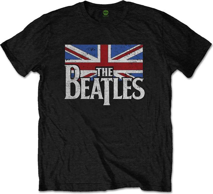 Actual product image The Beatles Drop T Logo & Vintage Flag (XL)