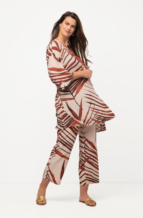 Produktbild Ulla Popken Kimono, Palmen, offene Form, Bindegürtel, 3/4-Arm (54)