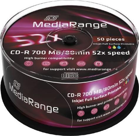 Actual product image MediaRange CD-R media 700 MB, spindle (50 pcs.), media type (50x)