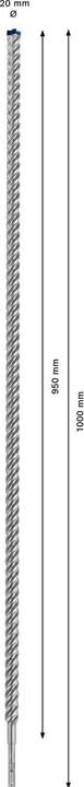 Image du produit Bosch Professional Zubehör Foret marteau Expert SDS plus-7X, 20 x 950 x 1000 mm (jusqu'à 20 millimètres)