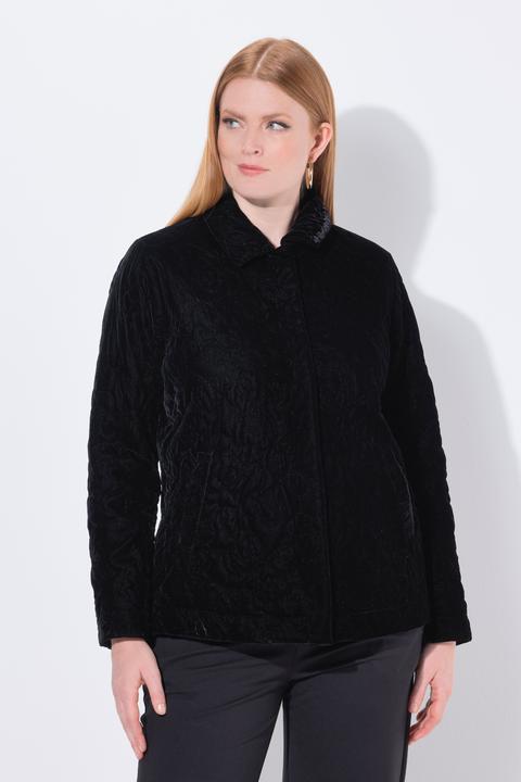 Immagine prodotto Ulla Popken Giacca con ricami, collo da camicia e maniche lunghe (58, 60)