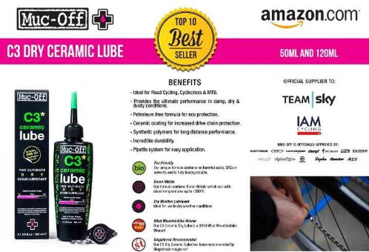 Actual product image Muc-Off C3 Dry Ceramic Lube (50 ml, Chain oil)