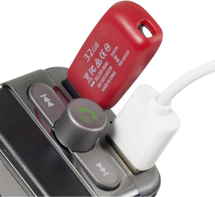 Actual product image Technaxx FMT900BT Transmitter,silver,USB FM, BT handsfree, MicroSD