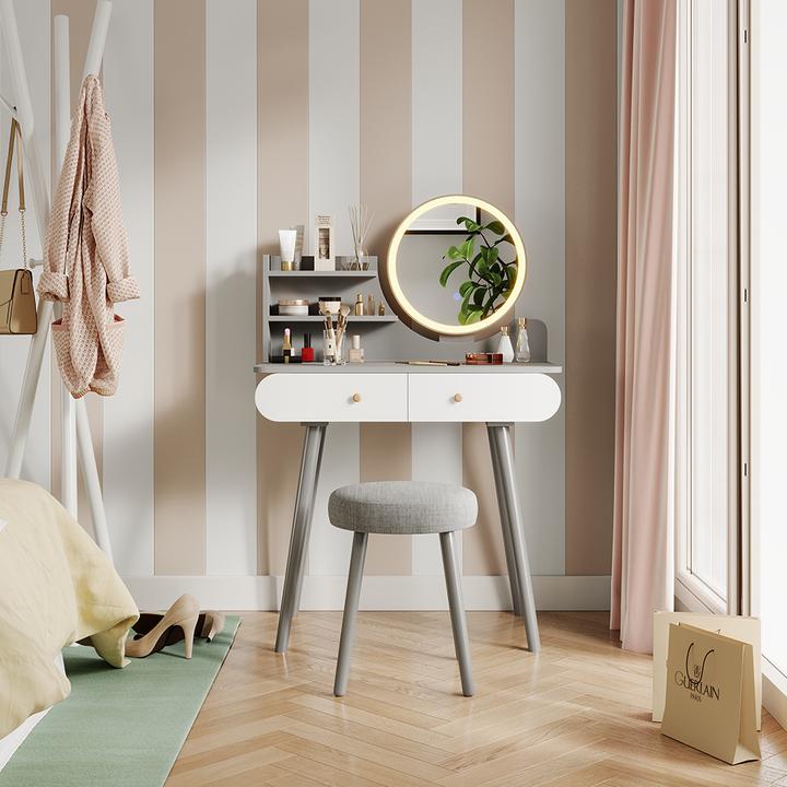 Image du produit Vicco Edda avec éclairage LED et tabouret (80 x 40 x 121 cm)