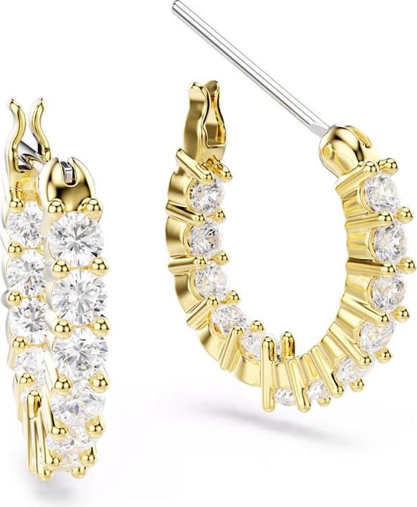 Actual product image Swarovski Matrix Vittore Kreolen Rundschliff Weiss Goldlegierungsschicht (Swarovski Metal)