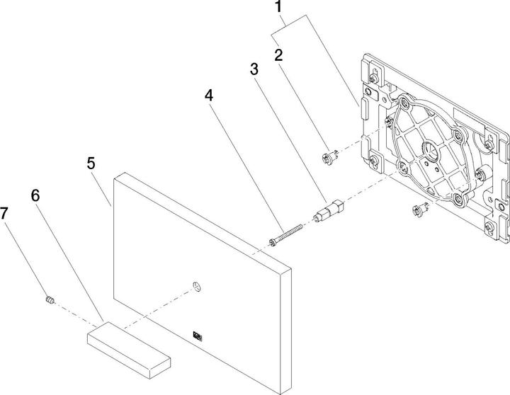 Actual product image Dornbracht cover plate for WC-UP flushing cistern from TECE, 12660979