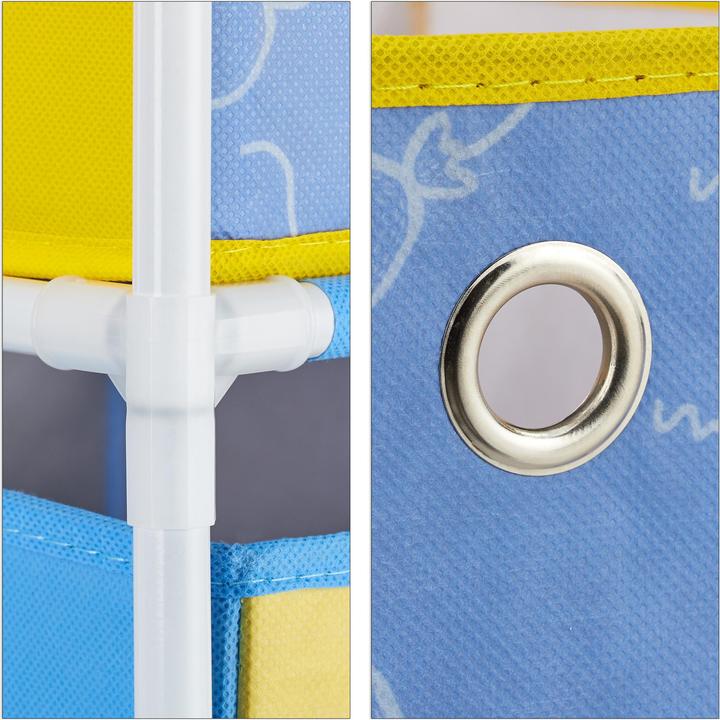 Actual product image Relaxdays Dinosaur Children's Shelf with Boxes (27.50 x 30 x 89 cm)