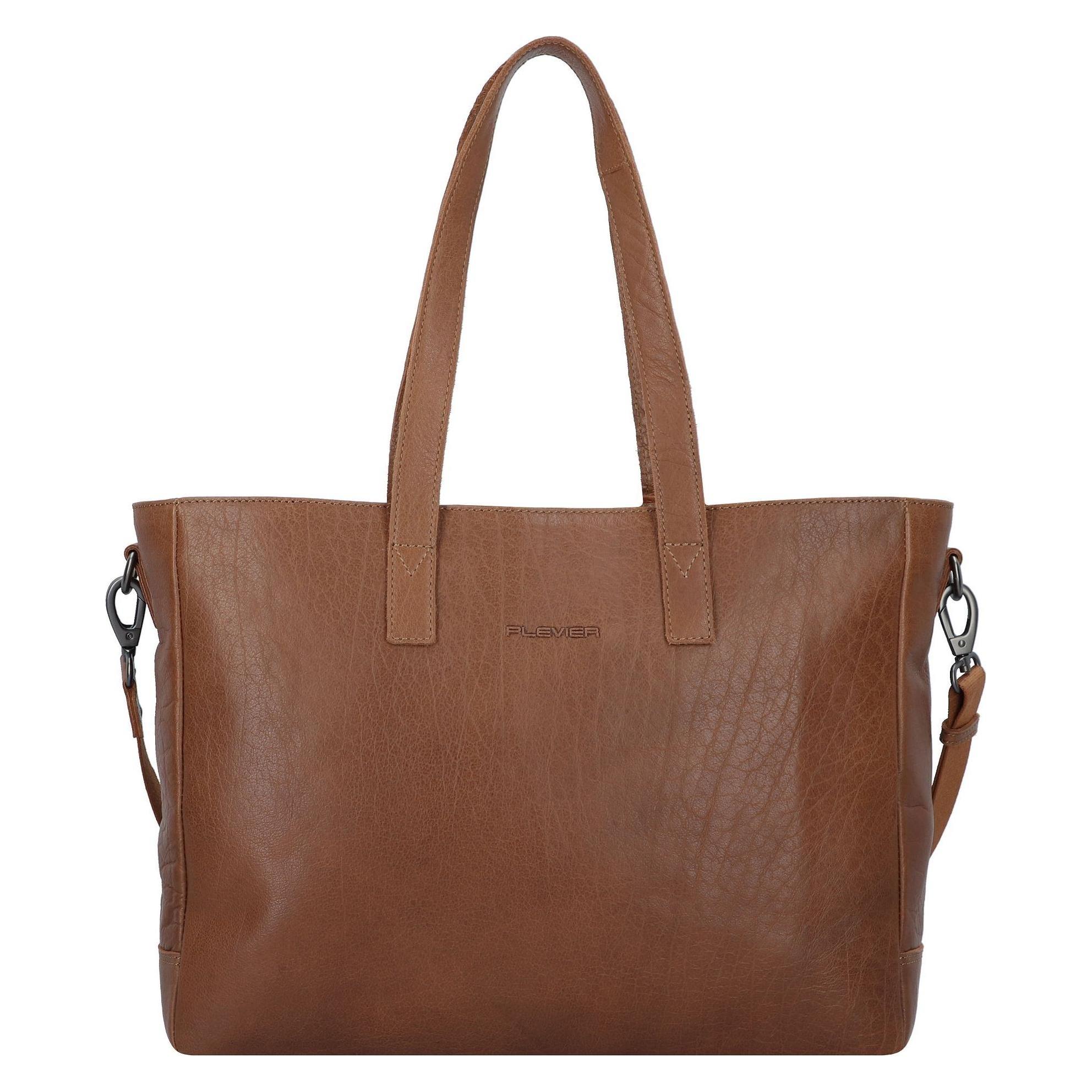 Plevier, Damen, Tasche, Rock Shopper Tasche Leder 41 Cm Laptopfach, Braun