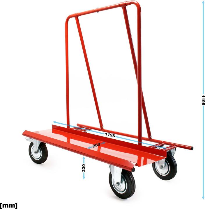 Actual product image Wiltec Panel trolley Transport trolley Panel trolley Transport aid Drywall roller (800 kg)
