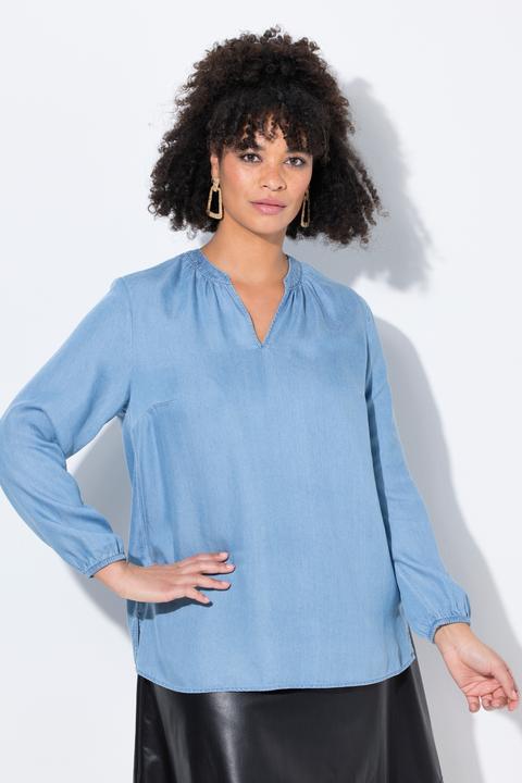 Produktbild Miamoda Bluse, A-Linie, Lyocell, Langarm (48)