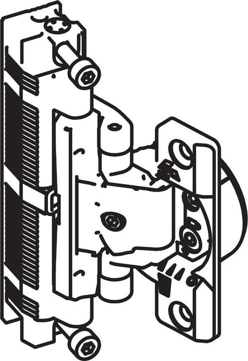 HAWA Concepta Topfscharniere, mit Dämpfung und Schliessfeder, vernickelt