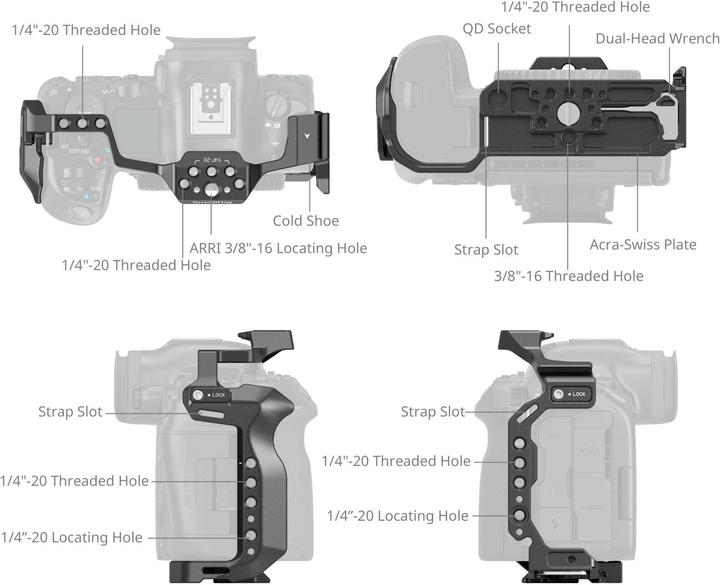 Actual product image SmallRig 4978 Cage for Canon EOS R5 Mark II (Cage)