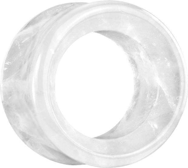 Image du produit Star Piercing Tunnel flare en pierre de quartz laiteux (sans laiton, Minéral)