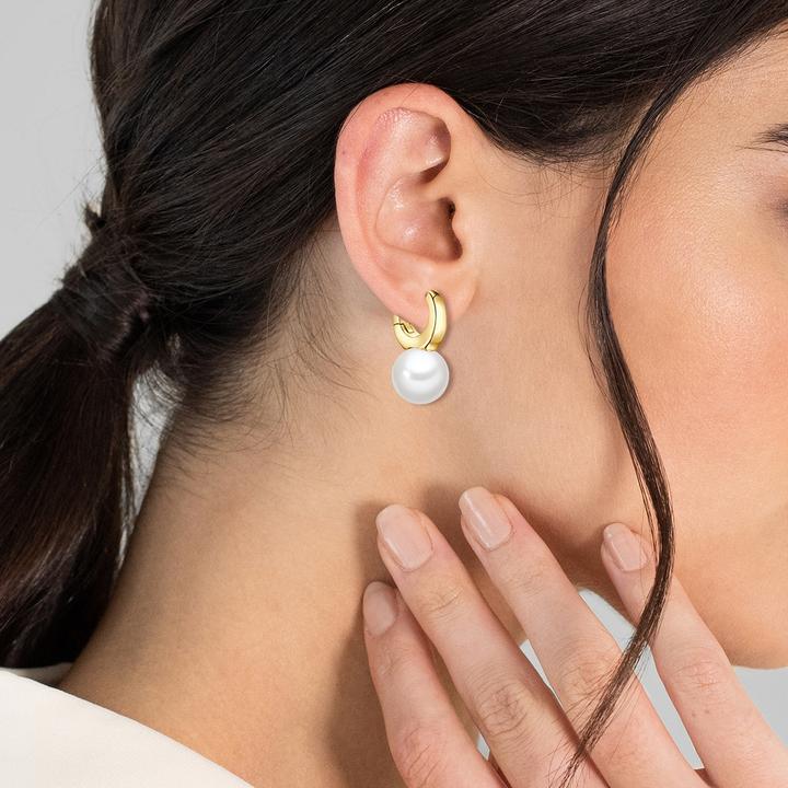 Actual product image Lulu & Jane Ladies earrings brass - 35106 (Brass)