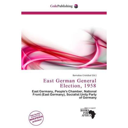 East German General Election, 1958, Fachbücher