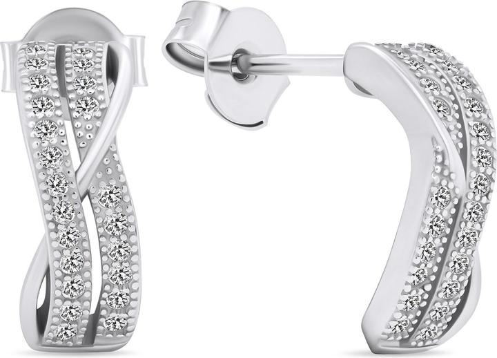 Produktbild Brilio Silver - Beautiful silver earrings with zircons EA589W