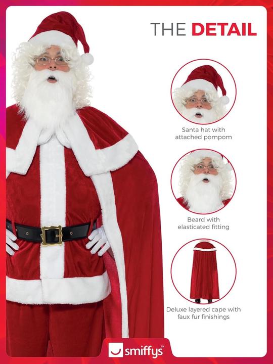 Produktbild Smiffys Weihnachtsmann Kostüm Deluxe (L)