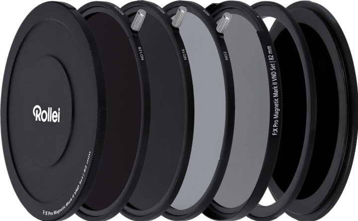 Actual product image Rollei F:X Pro Magnetische Rundfilter Mark II 82 mm – VND-Set (82 mm, Neutral density filter)