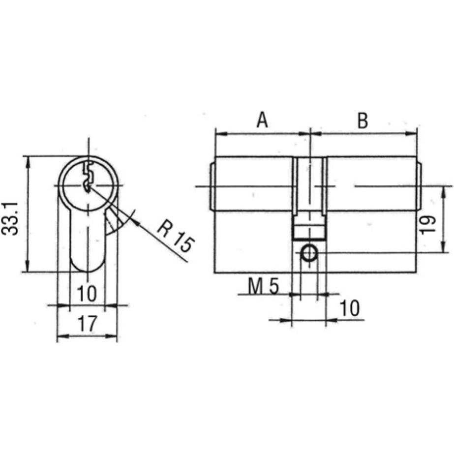 Thumbnail - BKS, Türschloss + Schliesszylinder, Service-Doppelzylinder PZ 8890 31/31 mm Servicezylinder zur Eigenmontage