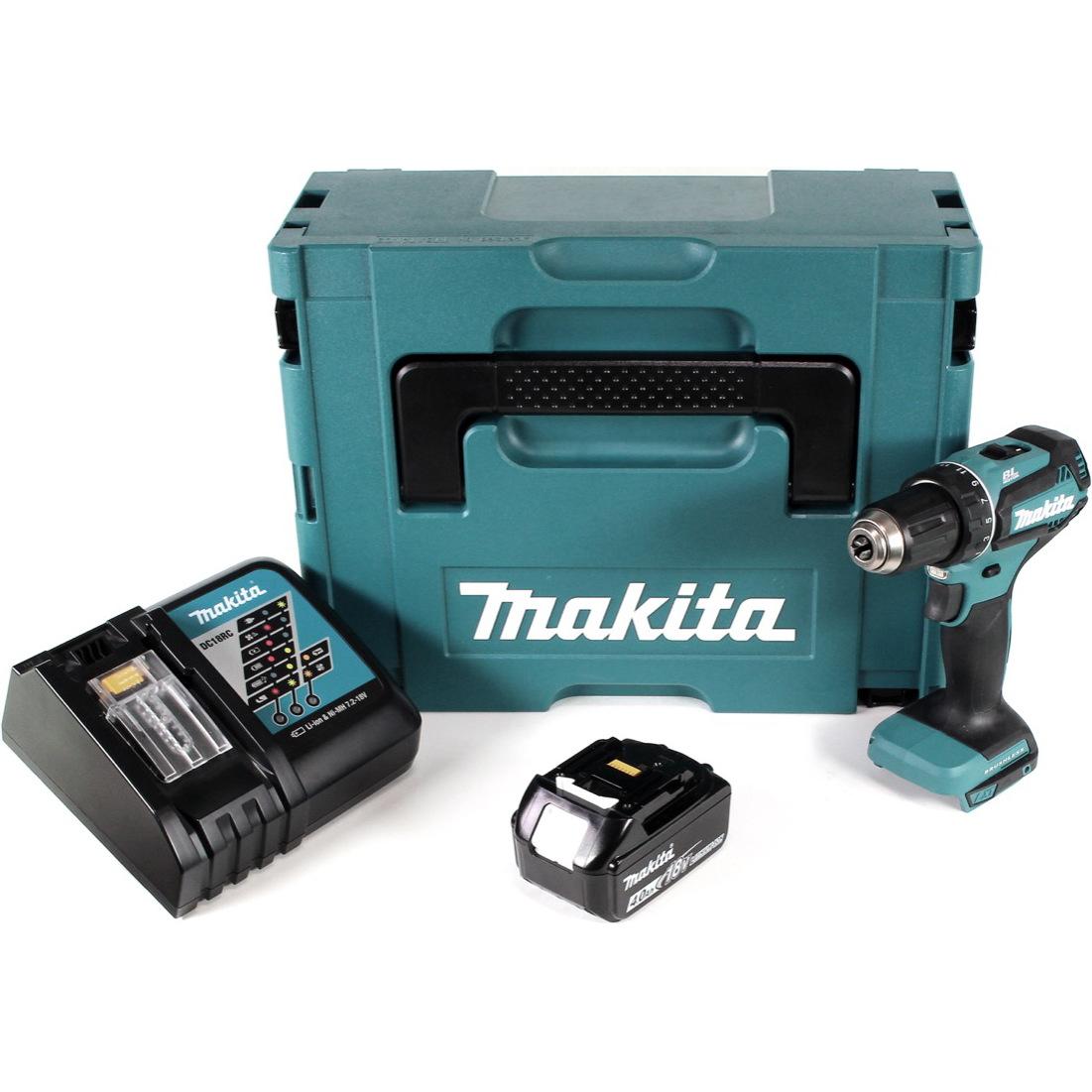 Thumbnail - Makita, Bohrmaschine + Akkuschrauber, DDF 485 RM1J Akku Bohrschrauber 18V 50Nm im Makpac + 1x 4,0 Ah Akku + Ladegerät (A...