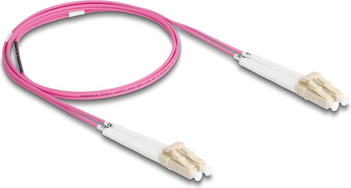 Produktbild Delock LWL Kabel LC-D > LC-D Multimode OM3 winkelbar 1,0m (1 m)