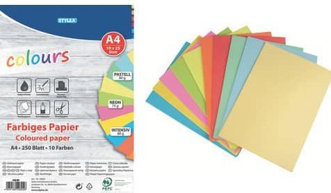 Productafbeelding Stylex Kopieerpapier A4 250 vel veelkleurig (80 g/m², 250 x, A4)