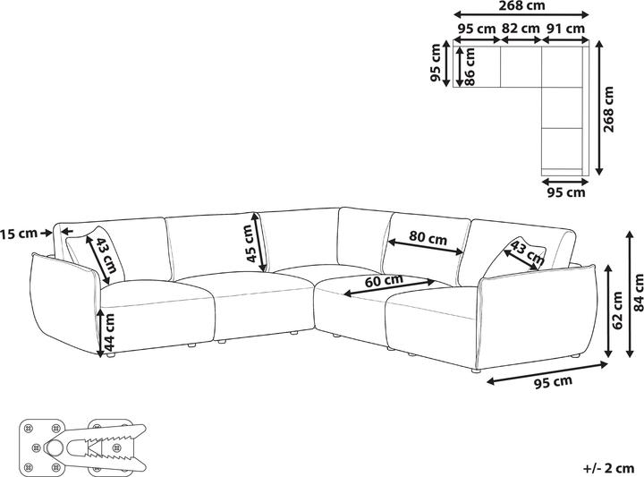 Produktbild Beliani Mesnali (Ecksofa)