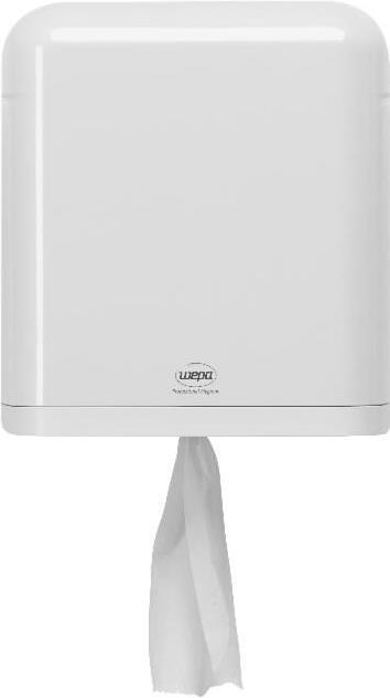 Actual product image Wepa Towel dispenser Centerfeed Dimensions: 26 x 28 x 23 cm (W x H x D) Material: plastic