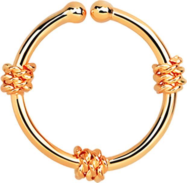 Immagine prodotto Star Piercing Fake Septum mit drei kleinen Seilwindungen rosegold (senza ottone, Argento 925)