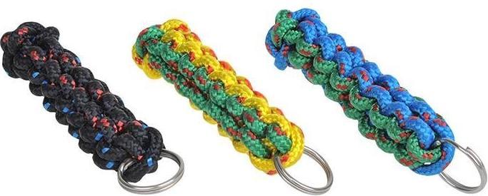 Actual product image ProPlus Key ring with ring, short (neon) and strongly braided, assorted