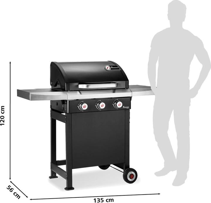 Actual product image Landmann Rexon 3.0 Sapphire Black Gas Grill (11.10 kW)