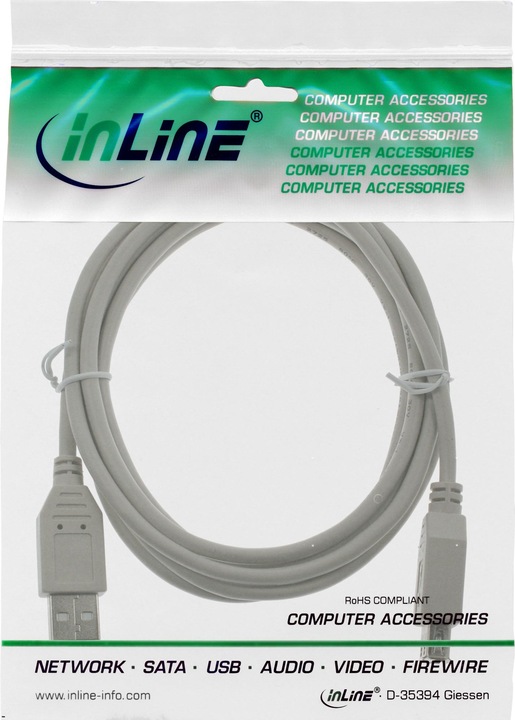 Actual product image Aquatuning USB 2.0 extension, St/Bu type A, beige, 5m (5 m, USB 2.0)