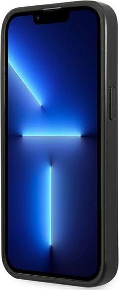 Produktbild Guess GUHCP13MPSATLG iPhone 13 6,1" srebrny/silver hardcase SaffianoTriangle Logo (Apple iPhone 13, Apple iPhone 14, Apple iPhone 15)