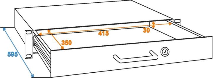 Actual product image Omnitronic 483 Rack drawer lock (Accessories)