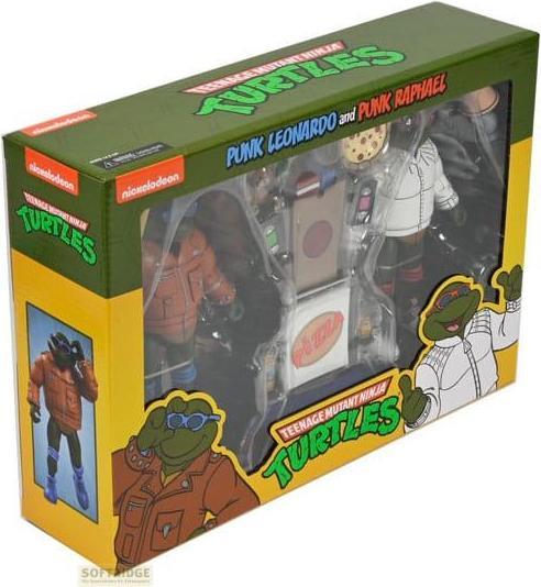 Actual product image Neca Teenage Mutant Ninja Turtles (Cartoon) Actionfigur Punk Leo and Punk Raph 2 Pack 18 cm