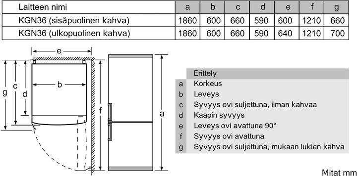 Produktbild Bosch Hausgeräte KGN36NLEA (305 l)