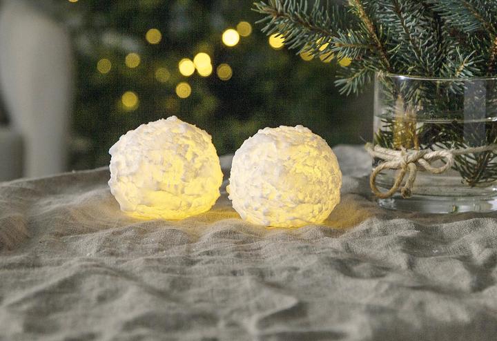 Productafbeelding Star Trading LED Zuilkaars 2P Sneeuwbal (2 x)