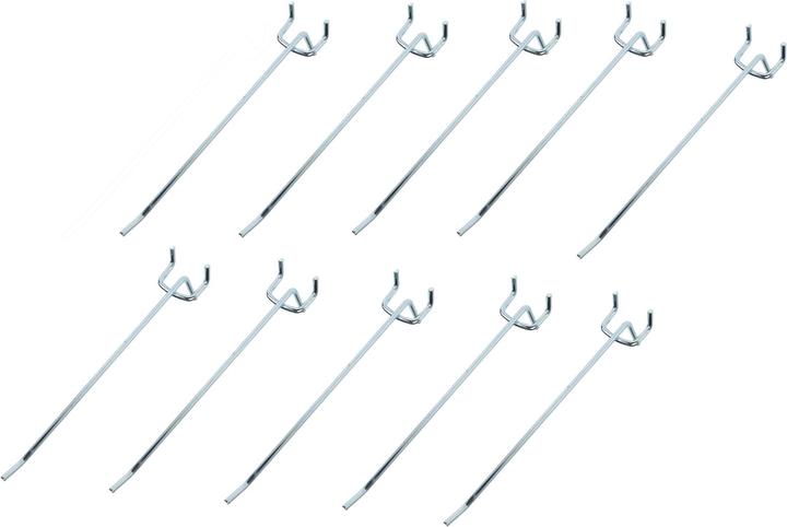 Produktbild EP Einfachhaken für Lochwände, verzinkt, 10 mm/20 cm, 10 Stück