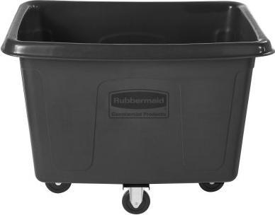Actual product image Rubbermaid Cube Truck M3 waste trolley 400 L black including dome hinged lid, robu (400 l)