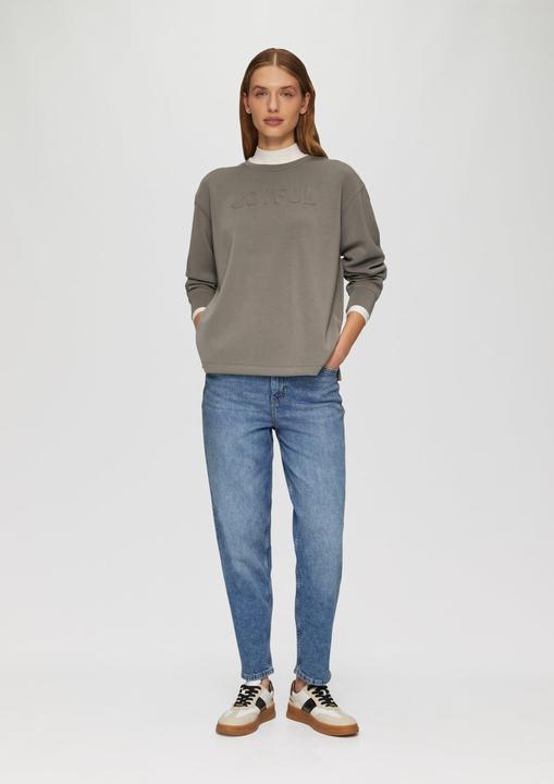Produktbild s.Oliver Sweatshirt Scuba-Sweatshirt aus Modalmix mit 3D-Schriftzug (34)