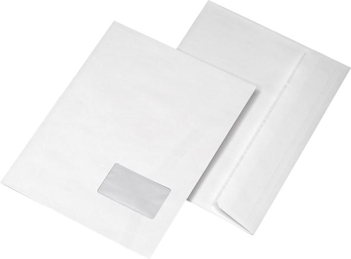 Mailmedia Pleated envelopes with adhesive strip C4, white - for the market: D - L - A (284230) (250 x)