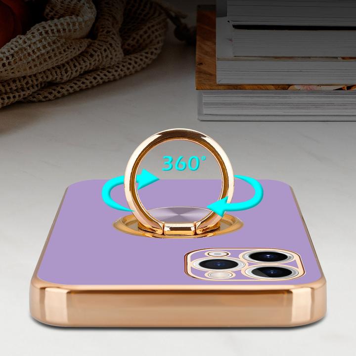 Produktbild Cadorabo Hülle für Apple iPhone 11 PRO MAX im TPU mit Kameraschutz und Ring LM089 Style (Apple iPhone 11 Pro Max)