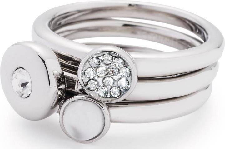 Image du produit Leonardo Bague de doigt Alexia 60 Acier inoxydable, verre (60)